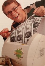 Принтер «печатает» доллары
